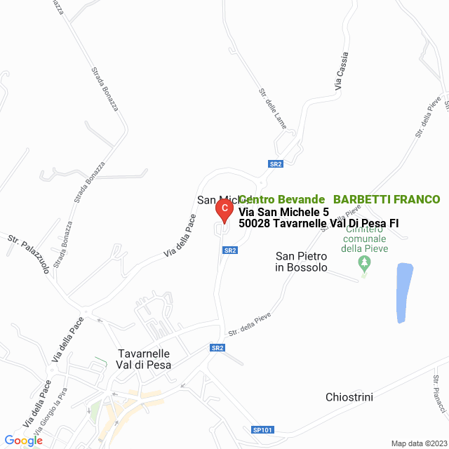 apri la mappa di Centro Bevande - BARBETTI FRANCO