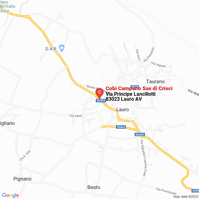 apri la mappa di Cobi Campano Sas di Crisci