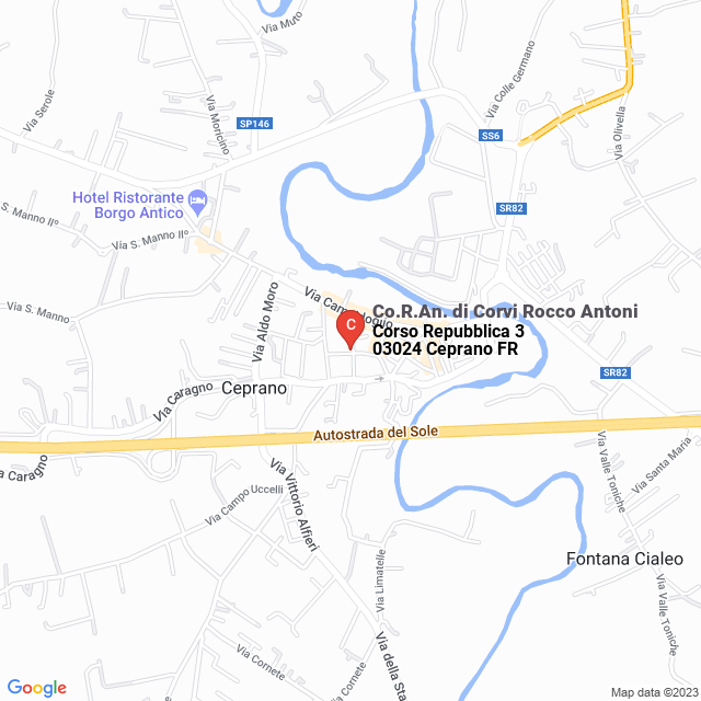 apri la mappa di Co.R.An. di Corvi Rocco Antoni