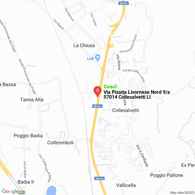 apri la mappa di Cosci