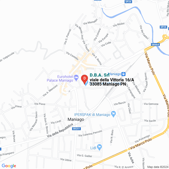 apri la mappa di D.B.A. Srl