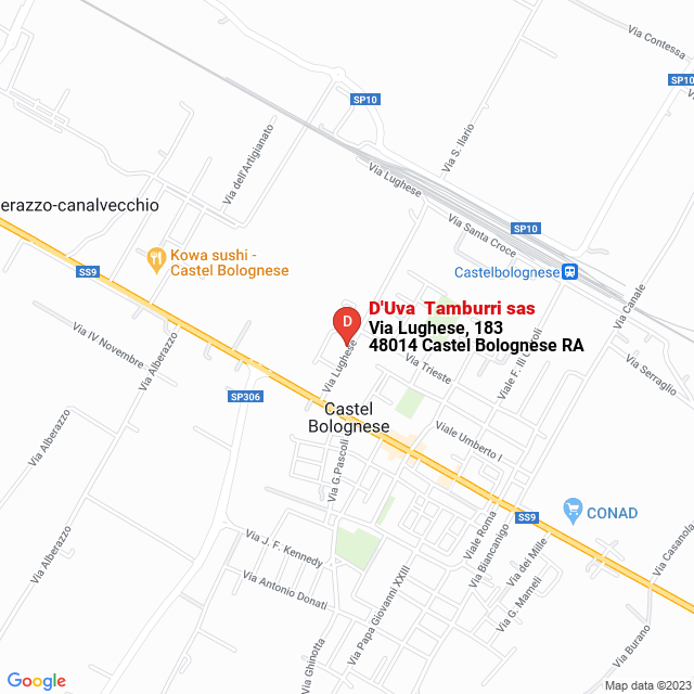 apri la mappa di D‘Uva -Tamburri sas