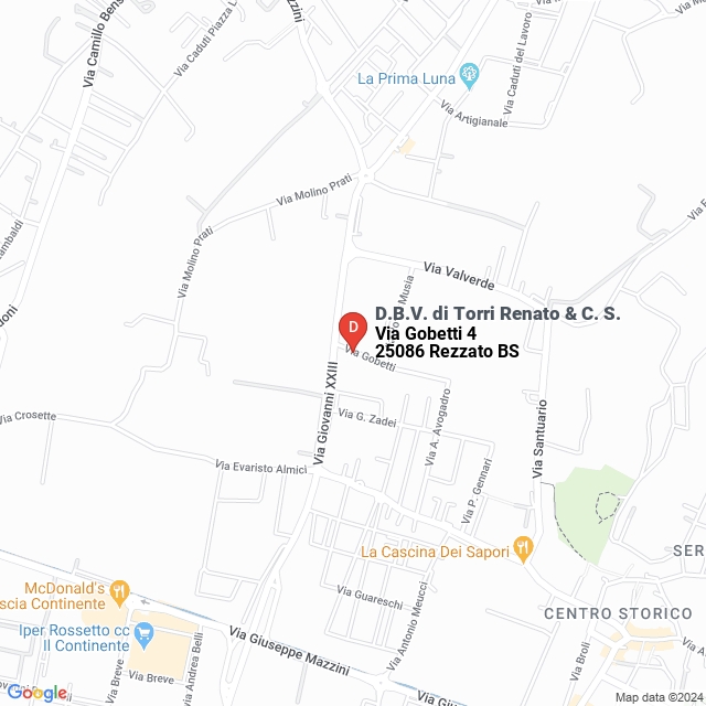 apri la mappa di D.B.V. di Torri Renato & C. S.