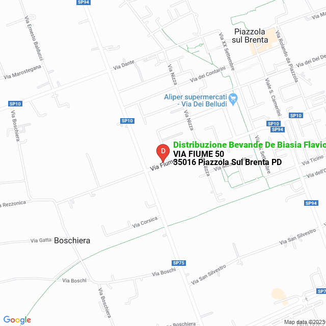 apri la mappa di Distribuzione Bevande De Biasia Flavio
