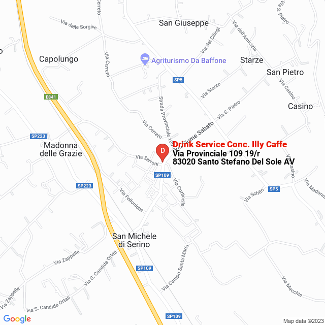 apri la mappa di Drink Service Conc. Illy Caffe