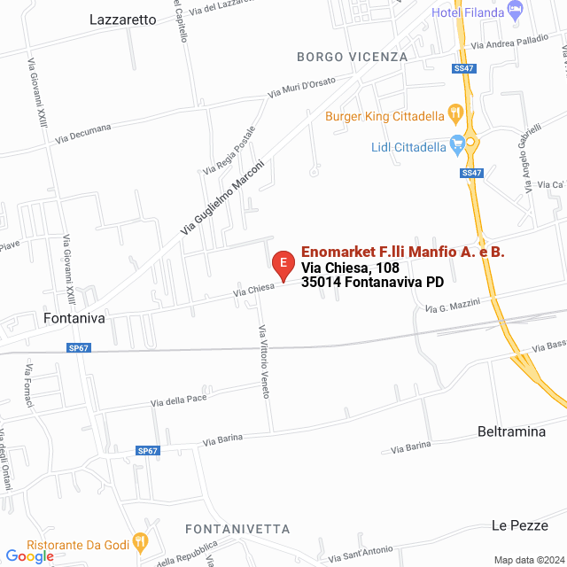 apri la mappa di Enomarket F.lli Manfio A. e B.