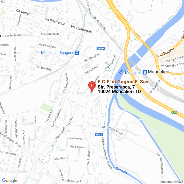 apri la mappa di F.G.F. di Gugino F. Sas