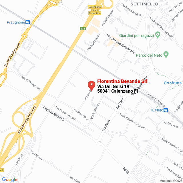 apri la mappa di Fiorentina Bevande Srl