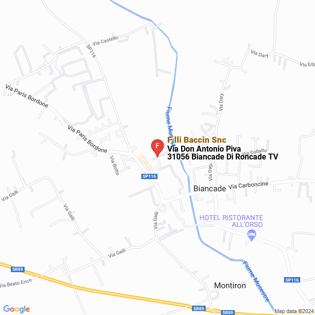 apri la mappa di F.lli Baccin Snc