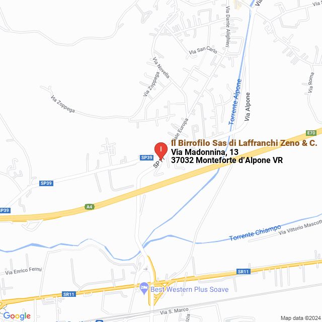 apri la mappa di Il Birrofilo Sas di Laffranchi Zeno & C.