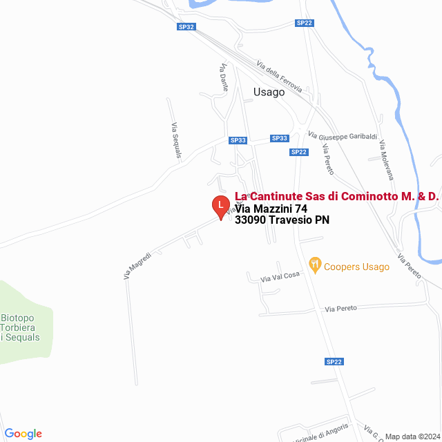 apri la mappa di La Cantinute Sas di Cominotto M. & D.