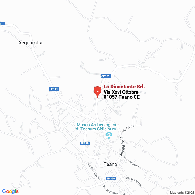 apri la mappa di La Dissetante Srl.