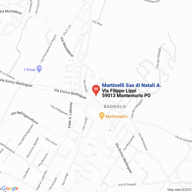 apri la mappa di Martinelli Sas di Natali A.