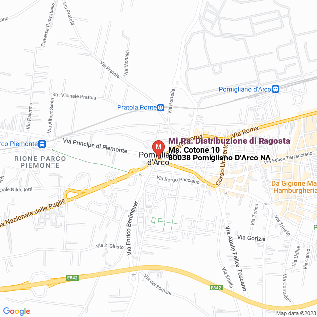 apri la mappa di Mi.Ra. Distribuzione di Ragosta