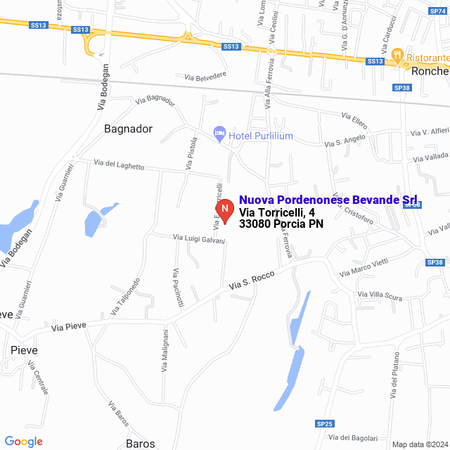 apri la mappa di Nuova Pordenonese Bevande Srl