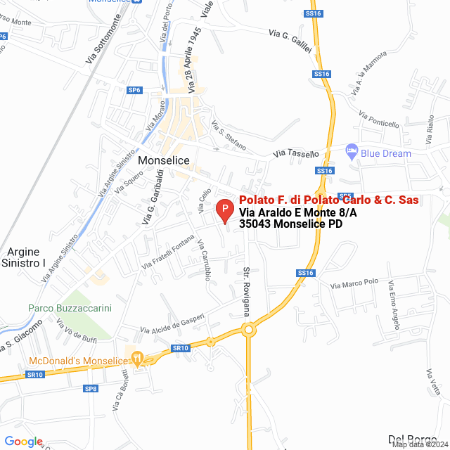 apri la mappa di Polato F. di Polato Carlo & C. Sas