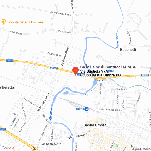 apri la mappa di Sa.Mi. Snc di Santucci M.M. &