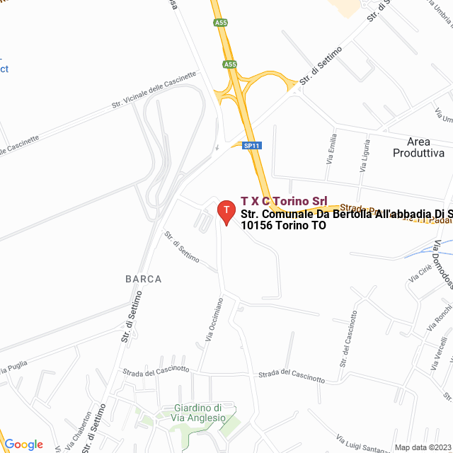 apri la mappa di T X C Torino Srl