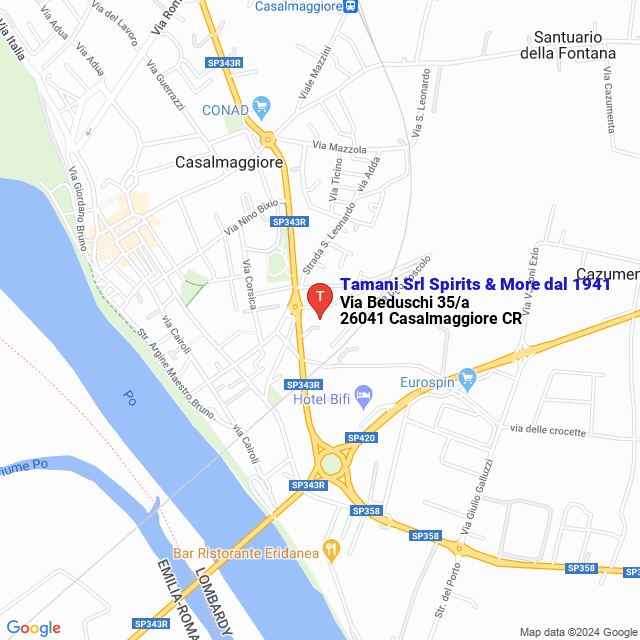 apri la mappa di Tamani Srl Spirits & More dal 1941