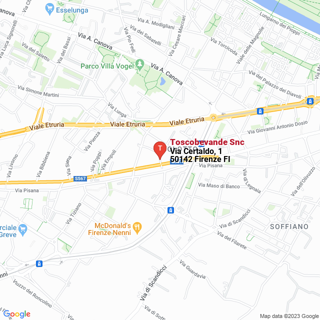 apri la mappa di Toscobevande Snc