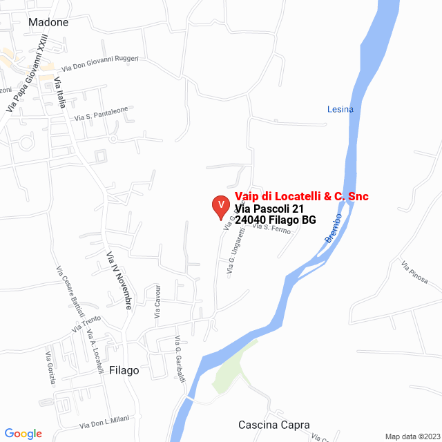 apri la mappa di Vaip di Locatelli & C. Snc