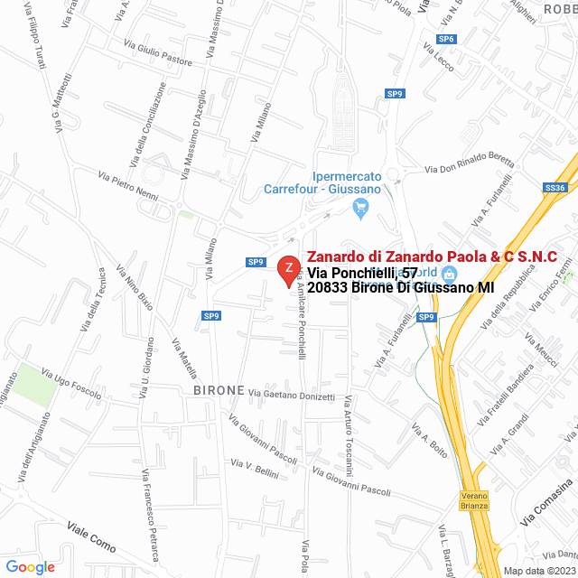 apri la mappa di Zanardo di Zanardo Paola & C S.N.C