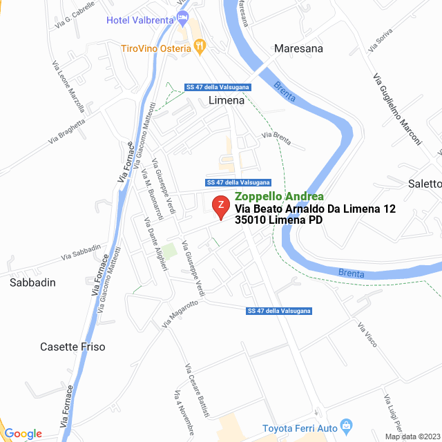 apri la mappa di Zoppello Andrea