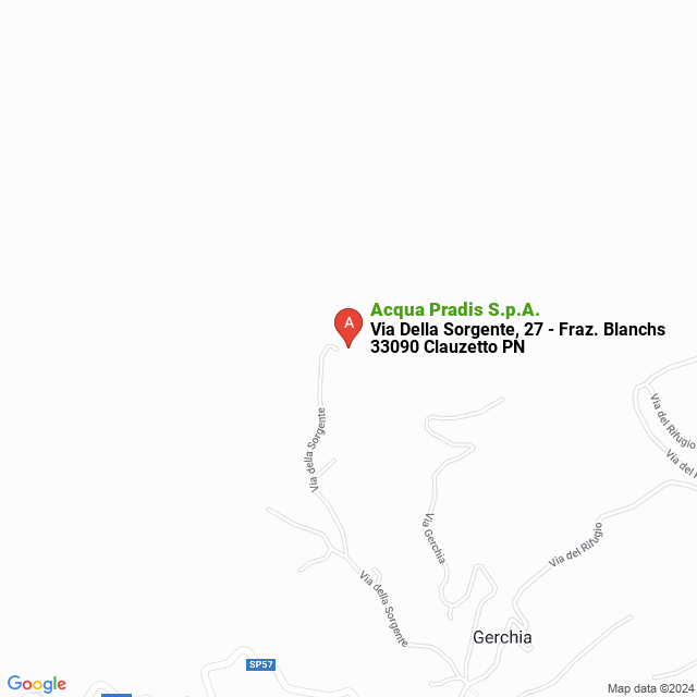 apri la mappa di Acqua Pradis S.p.A.
