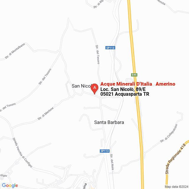 apri la mappa di Acque Minerali D‘Italia - Amerino