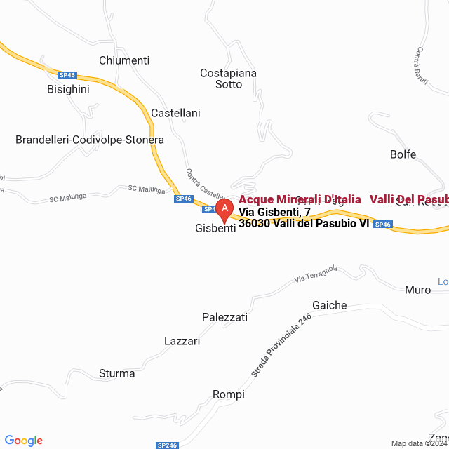 apri la mappa di Acque Minerali D‘Italia - Valli Del Pasubio (Vi)