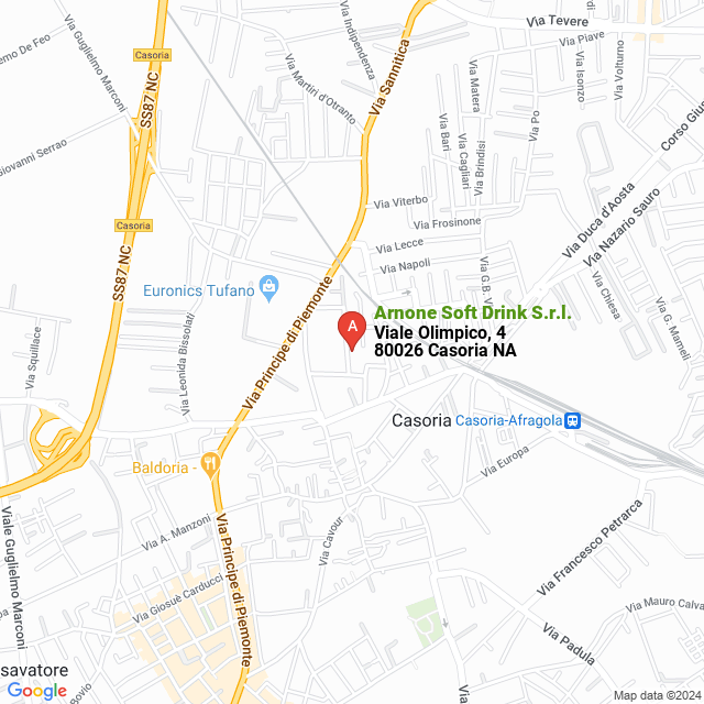 apri la mappa di Arnone Soft Drink S.r.l.