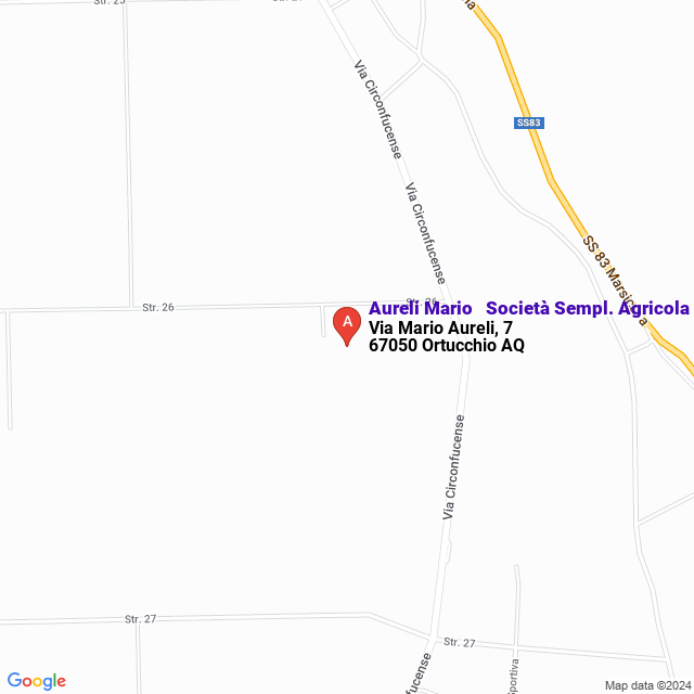 apri la mappa di Aureli Mario - Società Sempl. Agricola