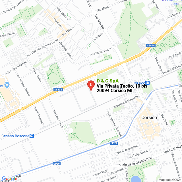 apri la mappa di D & C SpA