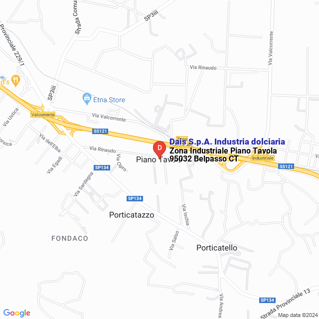apri la mappa di Dais S.p.A. Industria dolciaria
