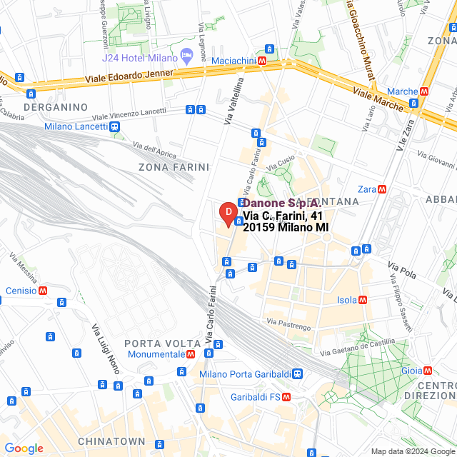 apri la mappa di Danone S.p.A.