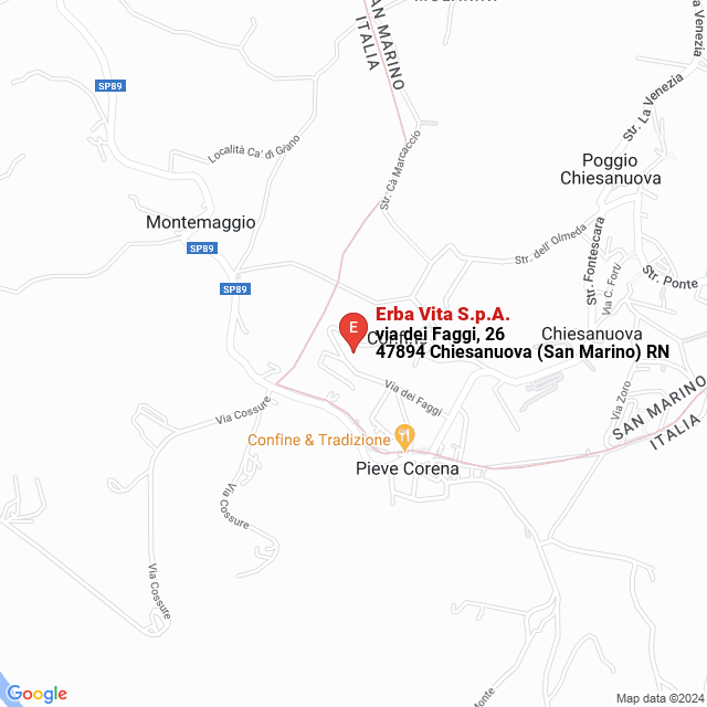 apri la mappa di Erba Vita S.p.A.
