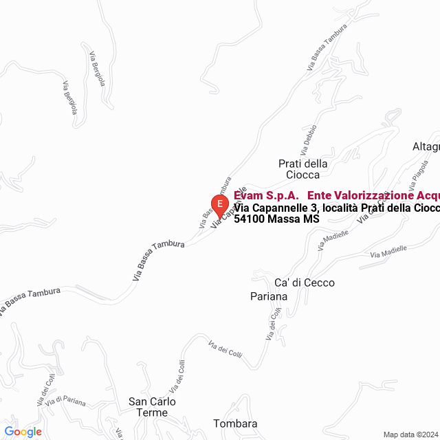apri la mappa di Evam S.p.A. - Ente Valorizzazione Acque Minerali