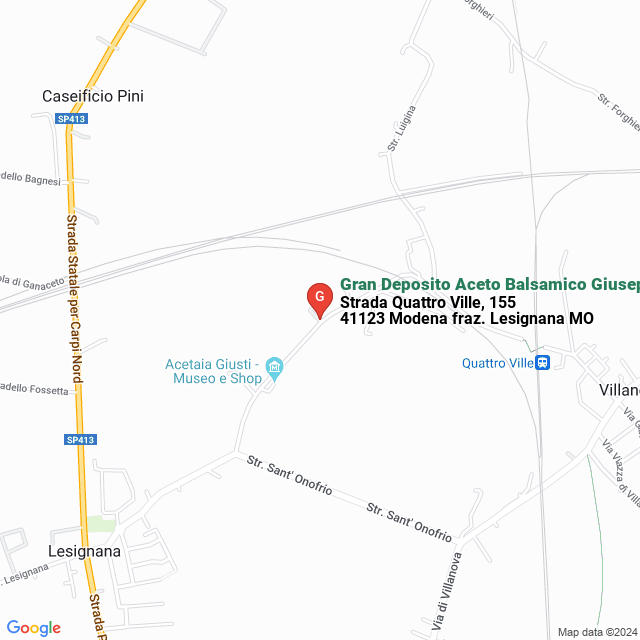 apri la mappa di Gran Deposito Aceto Balsamico Giuseppe Giusti S.r.l.