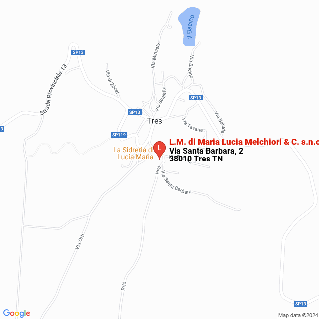 apri la mappa di L.M. di Maria Lucia Melchiori & C. s.n.c. (Biotrentino)