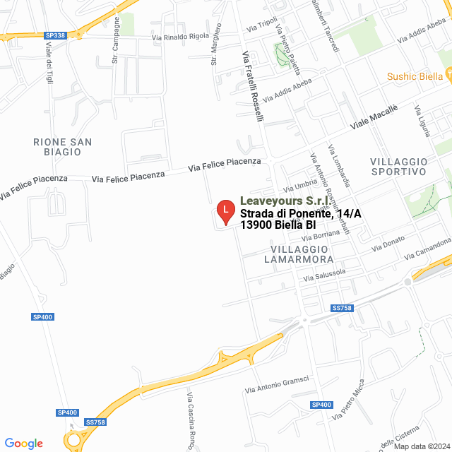 apri la mappa di Leaveyours S.r.l.