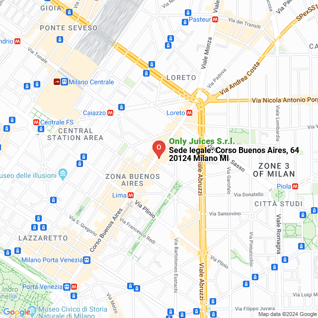 apri la mappa di Only Juices S.r.l.
