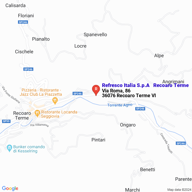 apri la mappa di Refresco Italia S.p.A - Recoaro Terme
