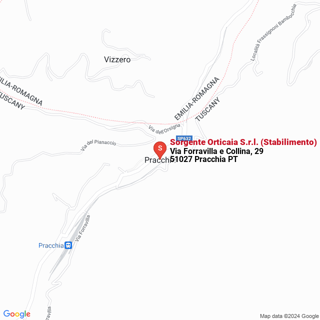 apri la mappa di Sorgente Orticaia S.r.l. (Stabilimento)