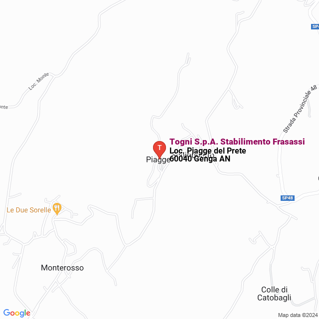 apri la mappa di Togni S.p.A. Stabilimento Frasassi