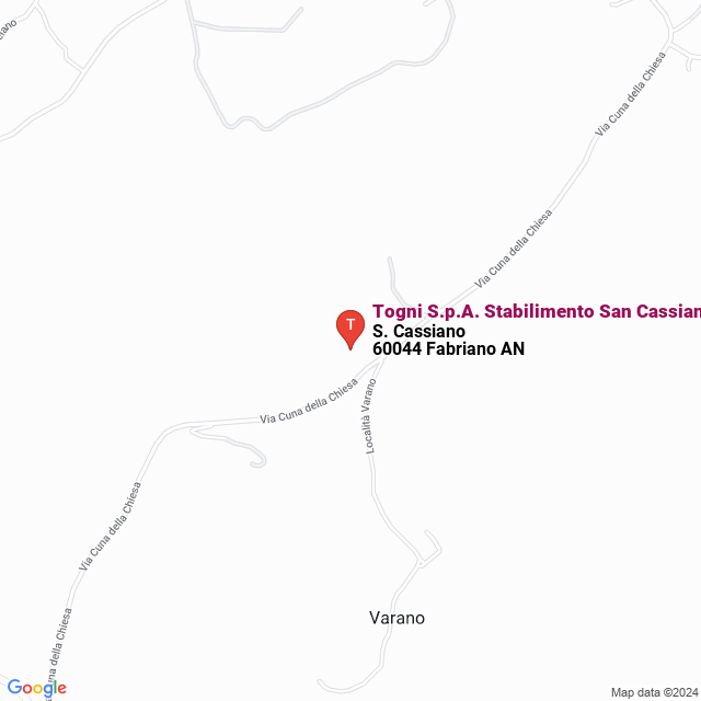 apri la mappa di Togni S.p.A. Stabilimento San Cassiano