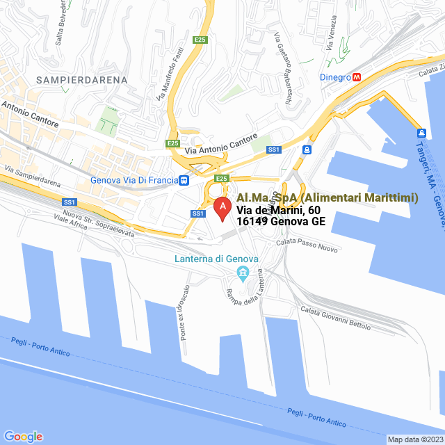 apri la mappa di Al.Ma. SpA (Alimentari Marittimi)