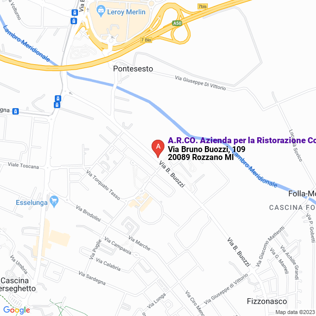 apri la mappa di A.R.CO. Azienda per la Ristorazione Collettiva S.r.l.