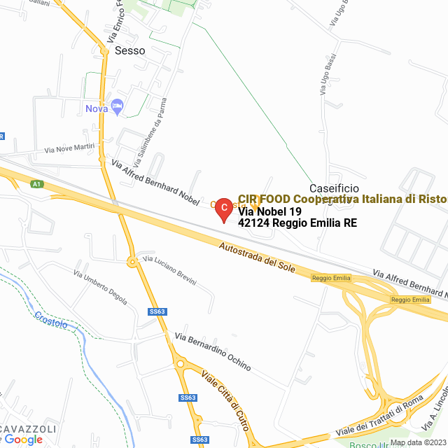 apri la mappa di CIR FOOD Cooperativa Italiana di Ristorazione S.C.
