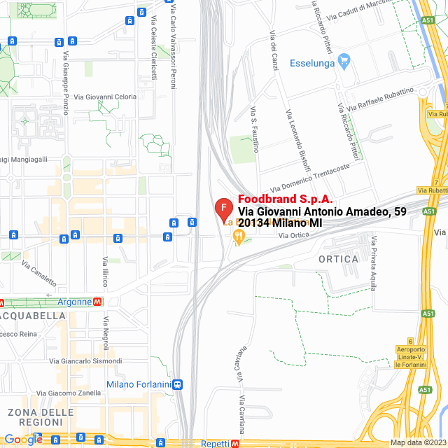 apri la mappa di Foodbrand S.p.A.