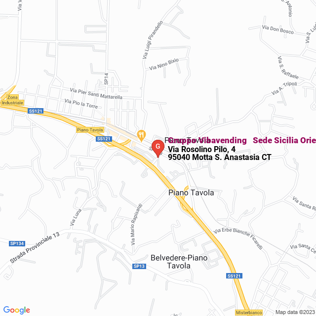 apri la mappa di Gruppo Vibavending - Sede Sicilia Orientale